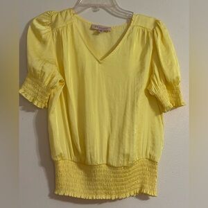 Philosophy Bright Yellow Puff Sleeve Blouse